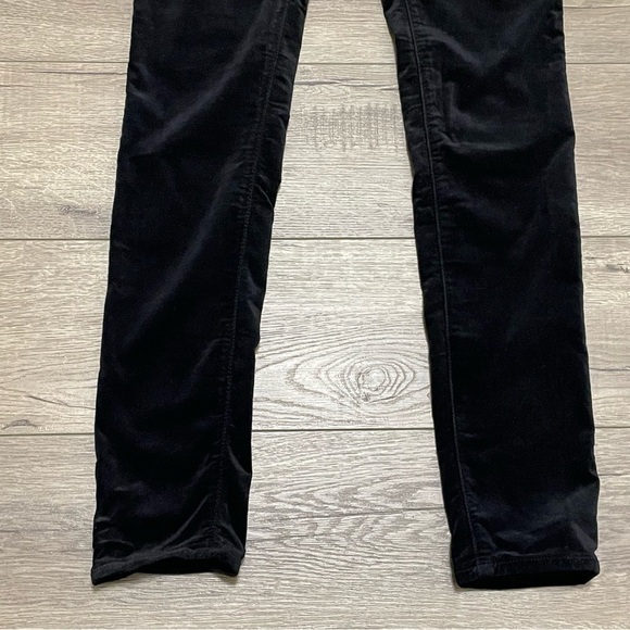 A Pea in a Pod AG Adriano Goldschmied Maternity Skinny Black Velvet Pants 26R. - Picture 4 of 12